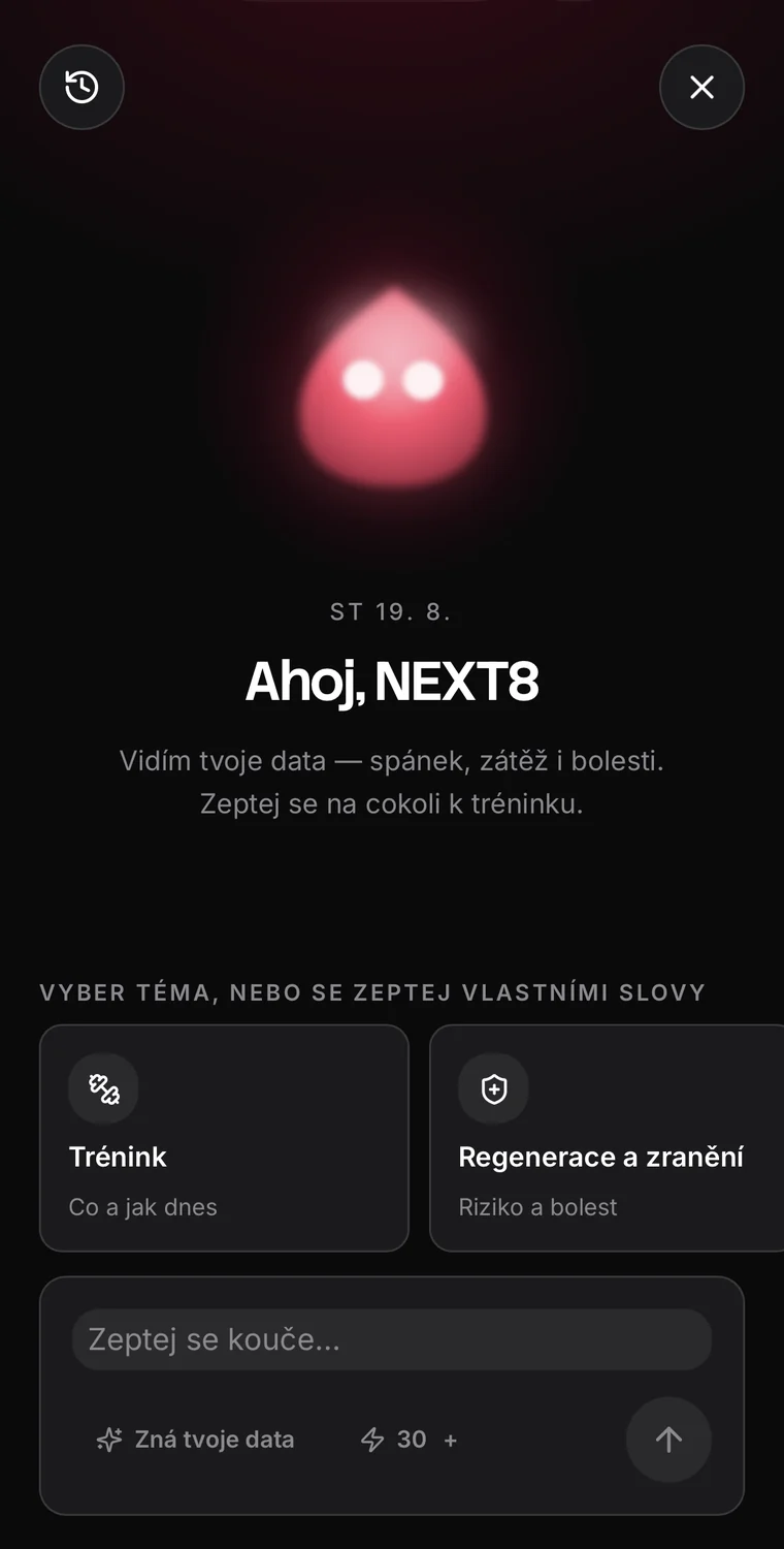 Nexe, AI kouč v aplikaci NEXT8
